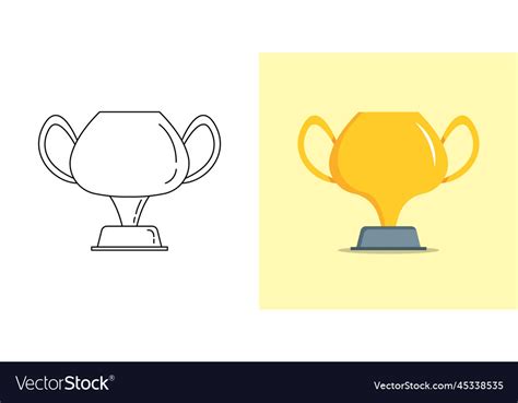 Golden trophy cup Royalty Free Vector Image - VectorStock