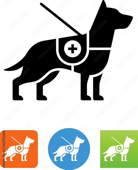 Service Dog Icon Stock Vector | Adobe Stock