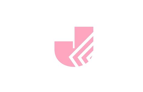 pink letter J alphabet logo icon with line design. Creative geometric template for company and ...