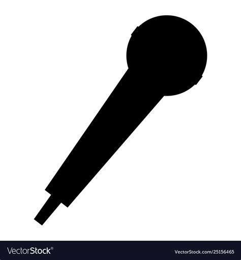 Microphone dark silhouette Royalty Free Vector Image