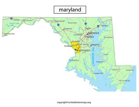 Maryland Political Map | Political Map of Maryland