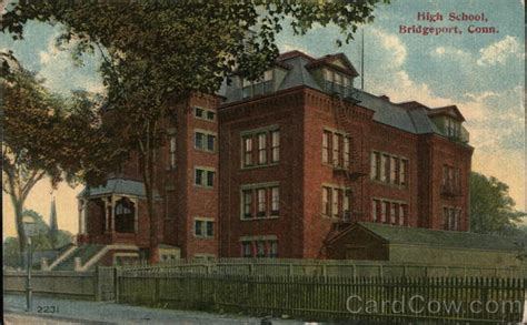 High School Bridgeport, CT Postcard