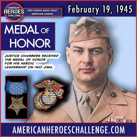 February 19 Justice Chambers Medal of Honor - American Heroes Challenge