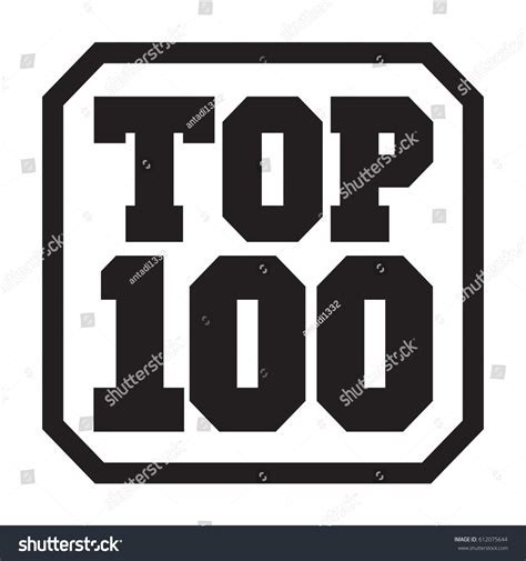 Top 100 Black White Icon Top Stock Vector (Royalty Free) 612075644 ...