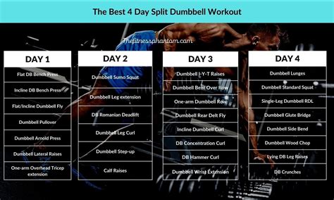 I’ve created a 4-day split dumbbell workout routine that will enhance ...