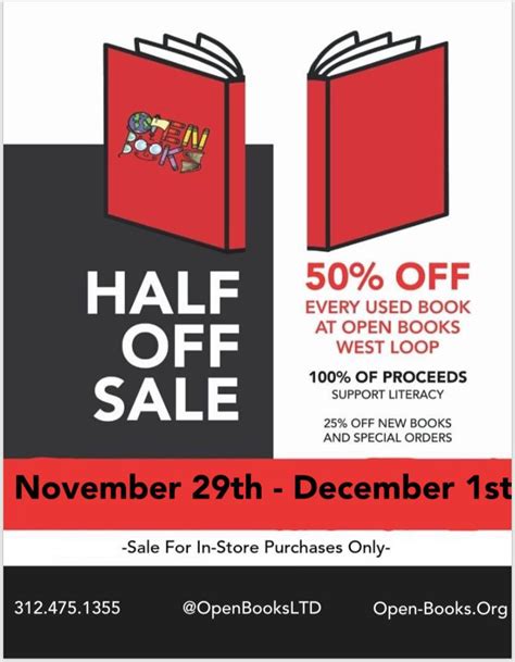 Half Off Book Sale at Open Books West Loop - Open Books Ltd.