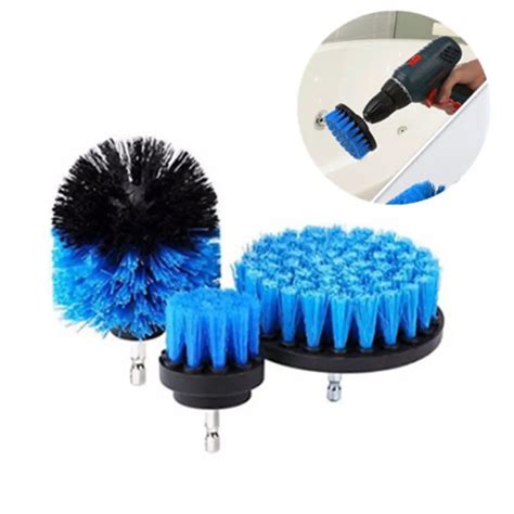 3Pcs Electric Power Scrub Brush Drill Cleaning Brush For Bathroom Cleaning Brush Tub Cleaner ...