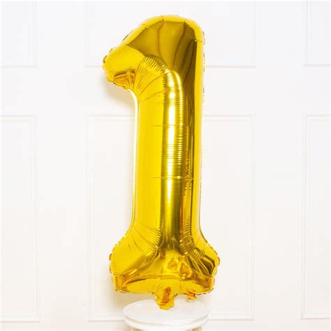 Supershape Gold Balloon Number 1 | Helium Balloons | Party Pieces