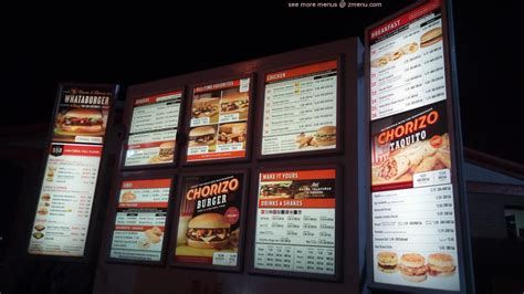 Online Menu of Whataburger Restaurant, Houston, Texas, 77035 - Zmenu