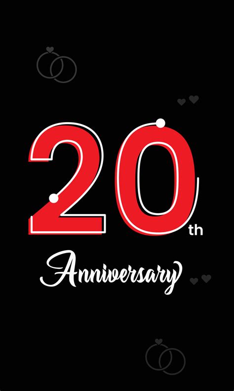 20th anniversary wishes 7059066 Vector Art at Vecteezy