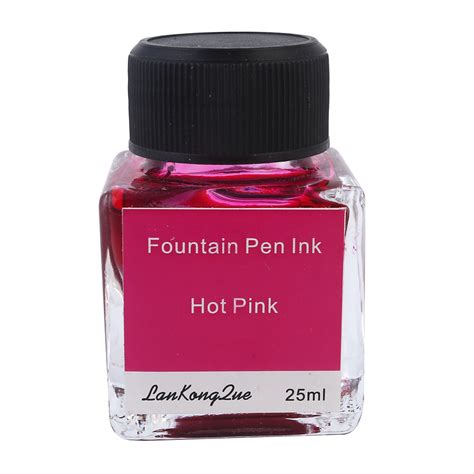 Quality Hot Pink 25ml Calligraphy / Fountain Pen Ink in Glass Bottle