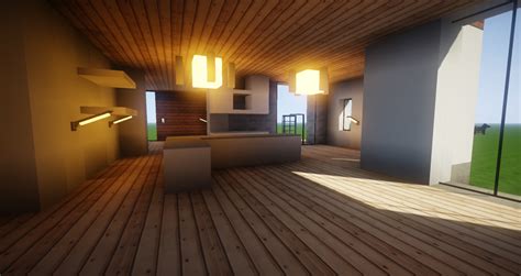 Modern House with Fireplace Minecraft Map