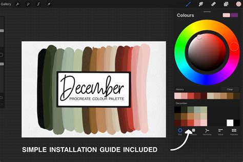 December Procreate Color Palette | Winter Color Palette By PicPixPic | TheHungryJPEG