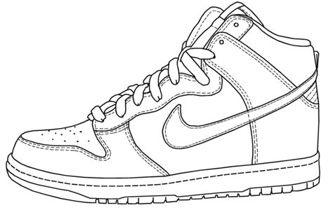 Nike Air Force Coloring Pages Shoes | Sneakers drawing, Shoes drawing ...