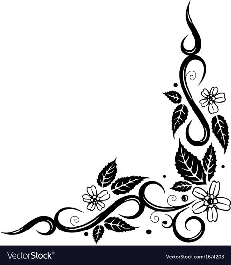 Flowers border Royalty Free Vector Image - VectorStock