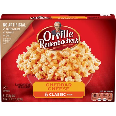 Orville Redenbacher's Cheddar Cheese Microwave Popcorn, 6 Ct (3.29 Oz. Bags) – Walmart Inventory ...