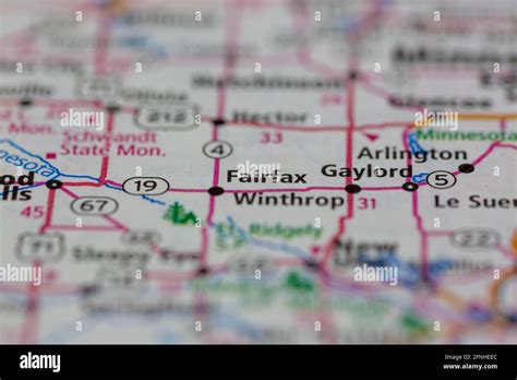 Fairfax minnesota on a map hi-res stock photography and images - Alamy