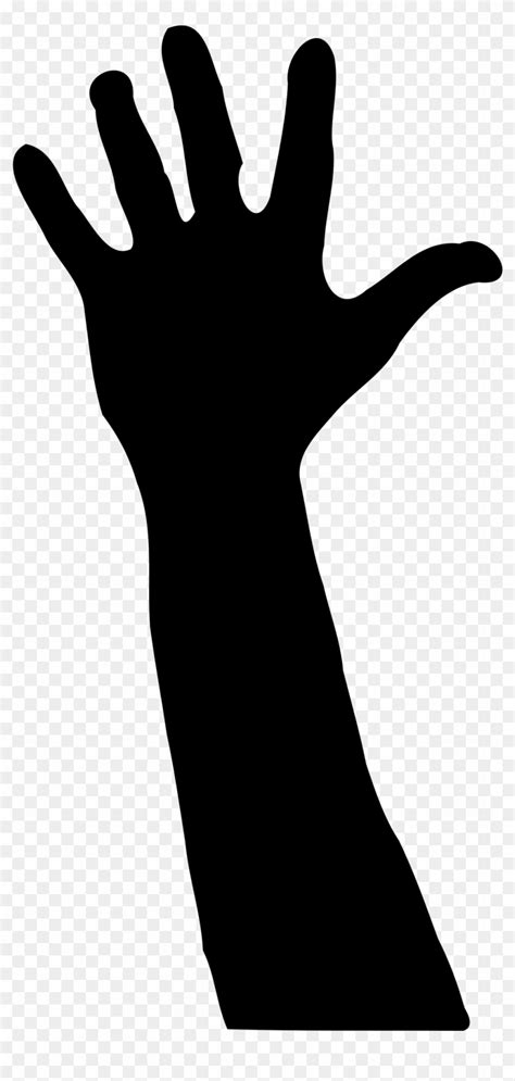 Reaching Hand Silhouette - Hand Reaching Up Clipart - Free Transparent ...