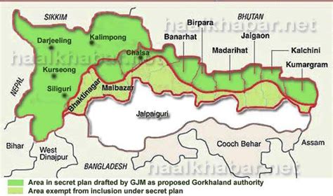 Map Of Gorkhaland