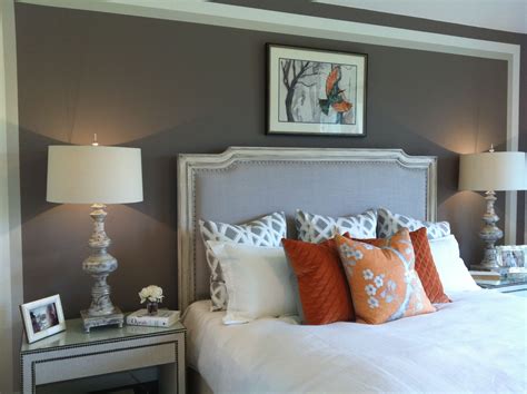 Pin by Jamie White on Master Bedroom Ideas | Grey orange bedroom, Grey ...