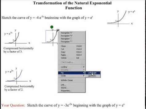 Transformations of Exponential Function - Example - YouTube