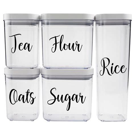 Kitchen Container Labels, OXO Container Labels, Canister Labels, Pantry Labels, Pantry Container ...