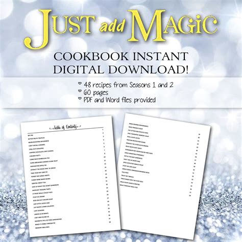 Just Add Magic Recipes Free Printable - Printable Word Searches