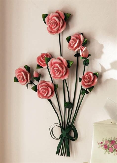 Pink Rose Wall Decor | Bathroom wall decor art, Bathroom wall decor ...