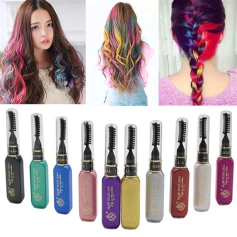 2018 New Temporary Color Hair Dye Mascara Non toxic Hair Mix Color Dyeing Salon Stick Hair Care ...