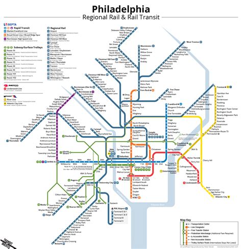 Unofficial Philadelphia Rail Transit Map :: Behance