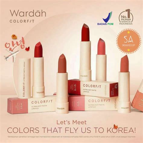 Wardah Colorfit Ultralight Matte Lipstick | Wardah Ultralight Matte ...