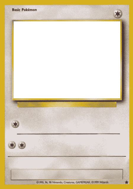 Blank Pokemon Card Template Best photos of pokemon trading card template - blank pokemon ...