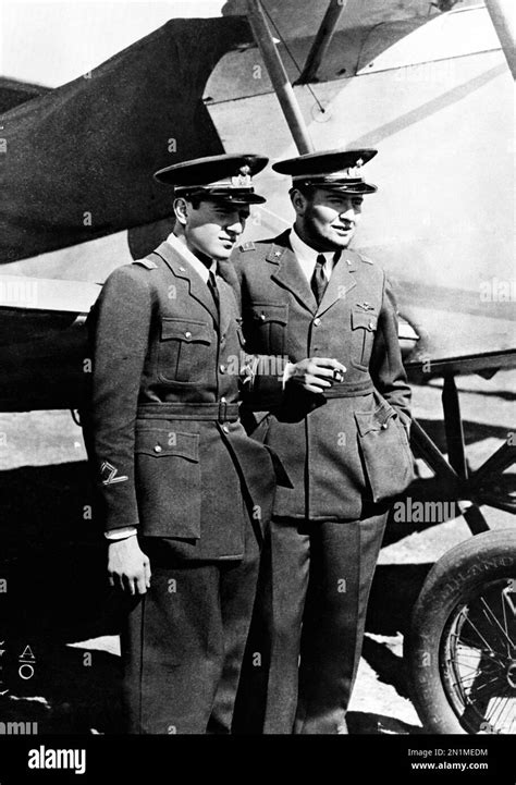 Bruno Mussolini, left, and his brother Vittorio near their plane. (AP Photo Stock Photo - Alamy