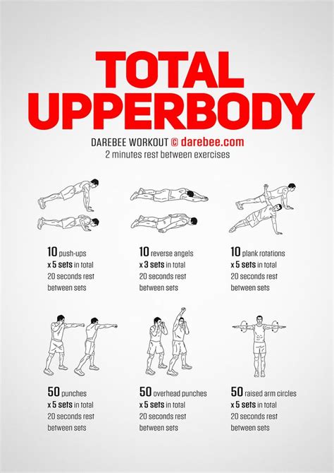 Total Bodyweight Upperbody Workout by DAREBEE #darebee #workout #fitness #upperbodyworkout #to ...