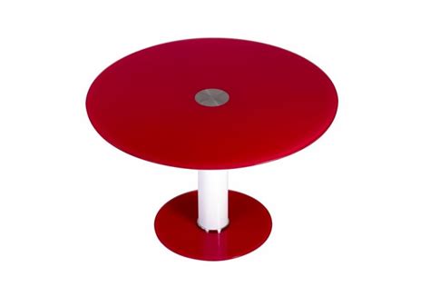 Platform Round Glass Dining Table for the contemporary home