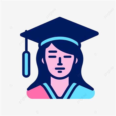Graduating Student Icon Abstract Illustration Vector, Graduate, Lineal Icon, Flat Icon PNG and ...
