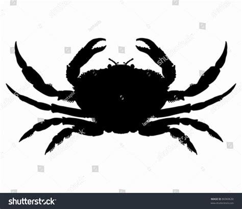 Crab Silhouette Stock Vector Illustration 86969630 : Shutterstock