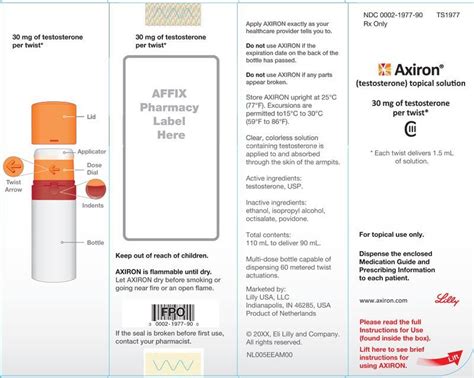 Axiron - FDA prescribing information, side effects and uses