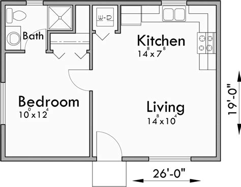 Small house plans, one bedroom house plans, under 500 sqft. Perfect in the backyard. | One ...