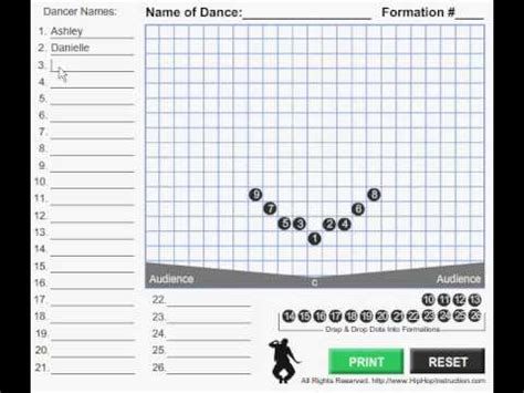 Dance and Cheer Formations Software Demonstration - YouTube