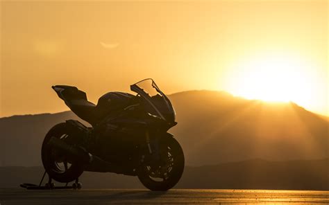 Download wallpapers Yamaha YZF-R6, 4k, sunset, 2018 bikes, superbikes ...