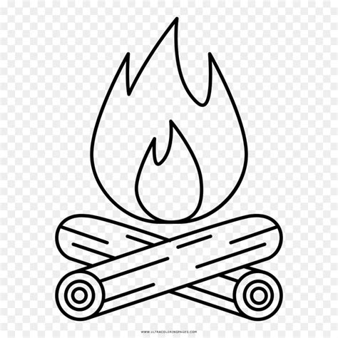 campfire png black and white - Clip Art Library