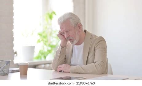 Tired Old Man Sleeping While Sitting Stock Photo 2198076763 | Shutterstock