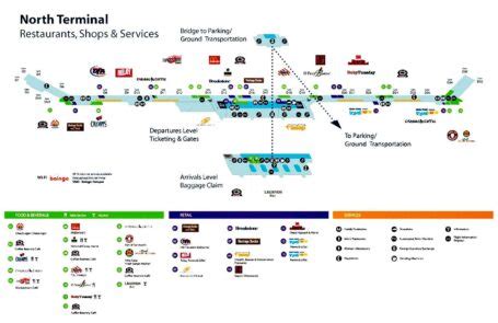 Evans (North) terminal at DTW map