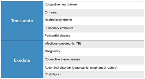 Causes Of Exudative Pleural Effusion