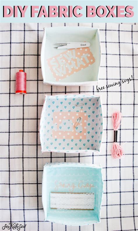 fabric boxes diy with free pdf pattern | Fabric boxes diy, Fabric boxes, Trendy sewing patterns