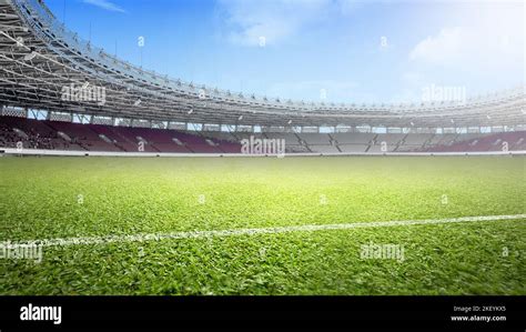 Grass inside the football stadium Stock Photo - Alamy