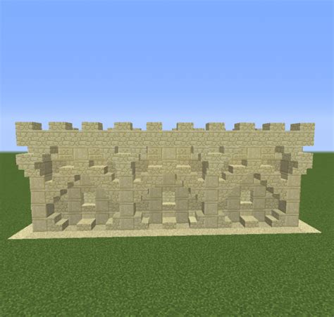 Desert Simple Wall - GrabCraft - Your number one source for MineCraft buildings, blueprints ...