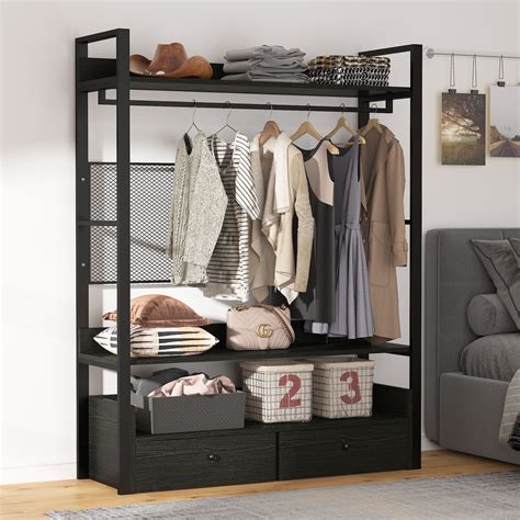 Bedroom Furniture Furniture Open kit closet storage adjustable huge organizer wardrobe open ...