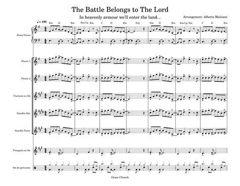 The Battle Belongs To The Lord - Score Only (arr. Alberto Malisani ...